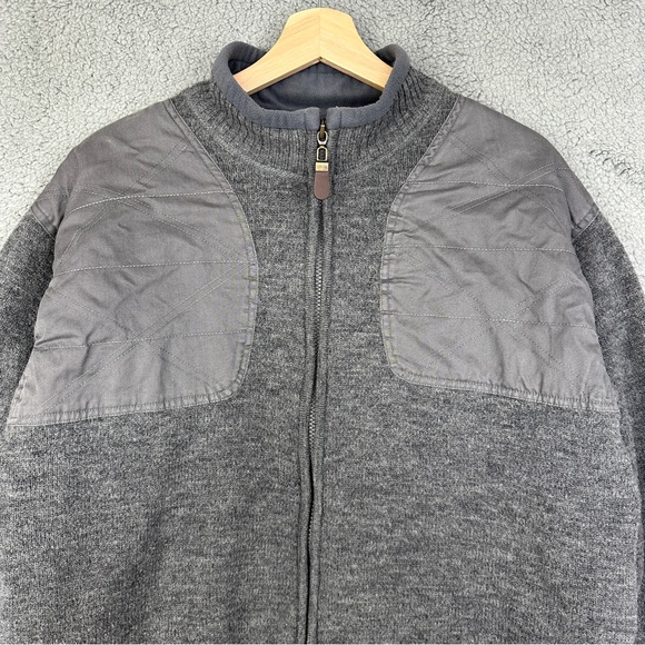 Orvis Wool Shooting Hunting Jacket Full Zip Gray Lined Windstopper Outdoor Large - Picture 2 of 15